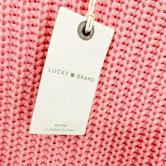 LUCKY BRAND Size XS Pleated Short-sleeve Sweater In Pink New!! - Picture 6 of 8